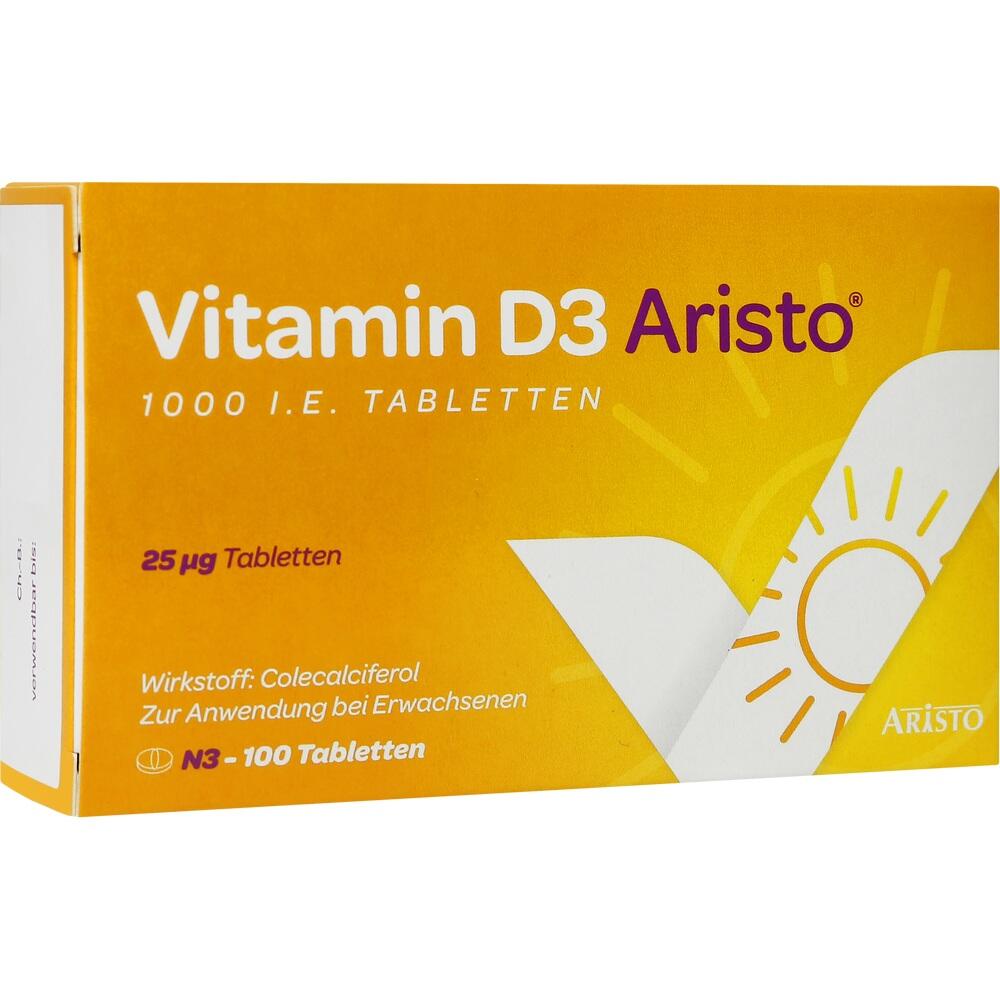 Abbildung von Vitamin D3 Aristo 1000 I.E. Tabletten