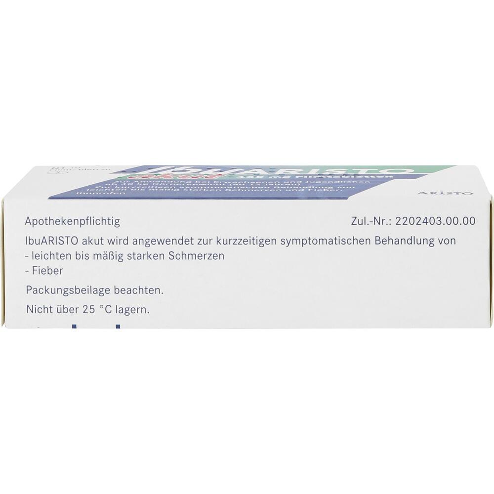 Ibuaristo Akut 400 Mg Filmtabletten von Aristo Pharma GmbH Apotheke am Nordertor Helmstedt Ibuaristo Akut 400 Mg Filmtabletten von Aristo Pharma GmbH Apotheke am Nordertor Helmstedt