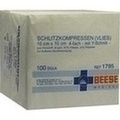 SCHLITZKOMPRESSEN Vlies 10x10 cm unsteril 4fach