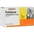 FOLSÄURE-RATIOPHARM 5 mg Tabletten ( bitte beachten Sie.dass der Artikel einen Verfall von 10-23 hat)