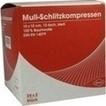 SCHLITZKOMPRESSEN Mull 10x10 cm steril 12fach