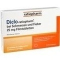 DICLO-RATIOPHARM bei Schmerzen u.Fieber 25 mg FTA