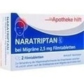 NARATRIPTAN Juta bei Migräne 2,5 mg Filmtabletten