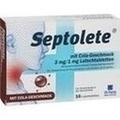 SEPTOLETE m.Cola-Geschmack 3mg/1mg Lutschtabletten