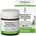 BIOCHEMIE 17 Manganum sulfuricum D 6 Tabletten