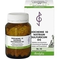 BIOCHEMIE 10 Natrium Sulfuricum D 6 Compresse