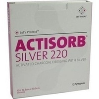ACTISORB 220 Silver 10,5x10,5 cm steril Kompressen