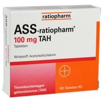 ASS RATIOPHARM 100 mg TAH - Comprimés