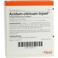 HEEL ACIDUM CITRICUM INJEELE 1,1 ml