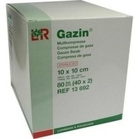 GAZIN Mullkomp.10x10 cm steril 12fach