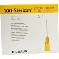STERICAN Canules Luer-Lok 0,90x40 mm taille 1 jaune