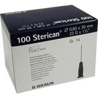 STERICAN Canules Luer-Lok 0,60x30 mm taille 14 bleu
