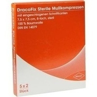 DRACOFIX PEEL Kompressen 7,5x7,5 cm steril 8fach