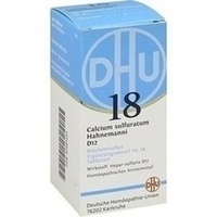 DHU BIOCHEMIE 18 Calcium sulfuratum D 12 Comprimidos
