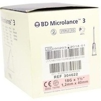 BD MICROLANCE Kanüle 18 G 1 1/2 40 mm trans.