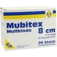 MUBITEX Mullbinden 8 cm ohne Cello