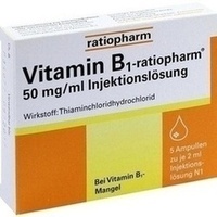 VITAMINE B1 Ratiopharm 50mg/ml Solution injectable Ampoules