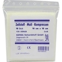 ZELLSTOFF MULLKOMPRESSEN 10x10 cm unsteril