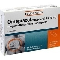OMÉPRAZOLE Ratiopharm SK 20 mg Gélules à enveloppe dure résistantes au Suc gastrique