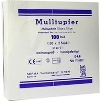 MULLTUPFER 15x15 cm walnussgroß steril