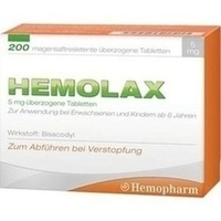 HEMOLAX 5mg Tabletas recubiertas resistentes a jugos gástricos