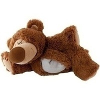 Warm stuffed animal Sleepy Bear herbal brown removable cushion