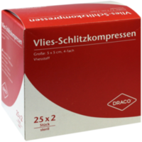 SCHLITZKOMPRESSEN Vlies 5x5 cm steril 4fach