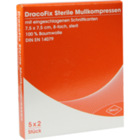 DRACOFIX PEEL Kompressen 7,5x7,5 cm steril 8fach