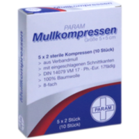 MULLKOMPRESSEN 5x5 cm steril 8fach