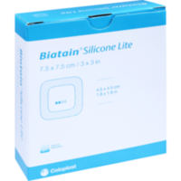 BIATAIN Silicone Lite Schaumverband 7,5x7,5 cm