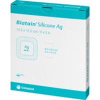 BIATAIN Silicone Ag Schaumverband 12,5x12,5 cm