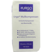 URGO MULLKOMPRESSEN 7,5x7,5 cm unsteril