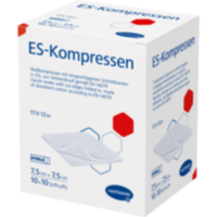 ES-KOMPRESSEN steril 7,5x7,5 cm 12fach Großpackung