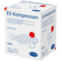 ES-KOMPRESSEN steril 7,5x7,5 cm 12fach Großpackung