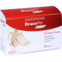 DRACOPOR Wundverband 5x7,2 cm steril hautfarben