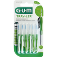 GUM TRAV-LER 1,1mm Tanne grün Interdental+6Kappen