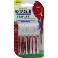 GUM TRAV-LER 0,8mm Kerze rot Interdental+6Kappen