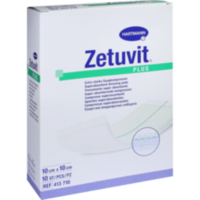 ZETUVIT Plus extrastarke Saugkompr.steril 10x10 cm