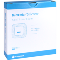 BIATAIN Silicone Schaumverband 7,5x7,5 cm