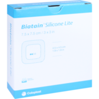 BIATAIN Silicone Lite Schaumverband 7,5x7,5 cm