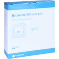 BIATAIN Silicone Lite Schaumverband 7,5x7,5 cm