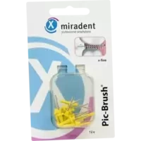 Miradent Pic-Brush Ersatzbürsten x-fein gelb 12