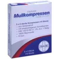 MULLKOMPRESSEN STERIL 5X5 8F