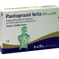 Pantoprazol beta 20mg acid magensaftresist. Tabl.