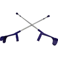 Unterarmkrücke f.Erw.Leichtmetall blau