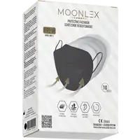 MOONLEX FFP2 Maske CE2890 einzeln foliert schwarz