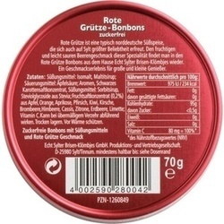 Abbildung klein von Echt Sylter Insel-Klömbjes Rote Grütze-Bonbons