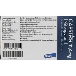 Abbildung klein von Capstar 11.4mg Für Katzen Und Kleine Hunde