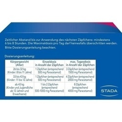 Abbildung klein von Paracetamol Stada 500mg Zäpfchen