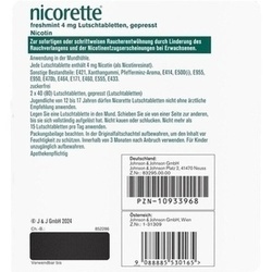 Abbildung klein von Nicorette Freshmint 4mg Lutschtablette Gepresst